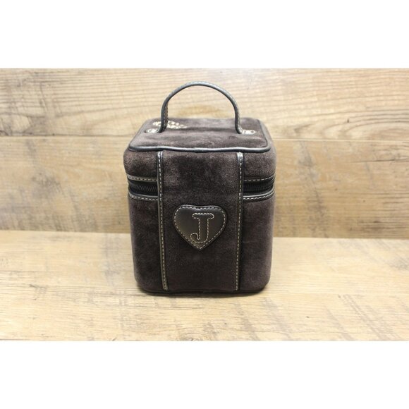 JUICY COUTURE Sugar‎ & Spice Velour Train Case Y2K Embroidered Makeup Bag - Picture 3 of 16